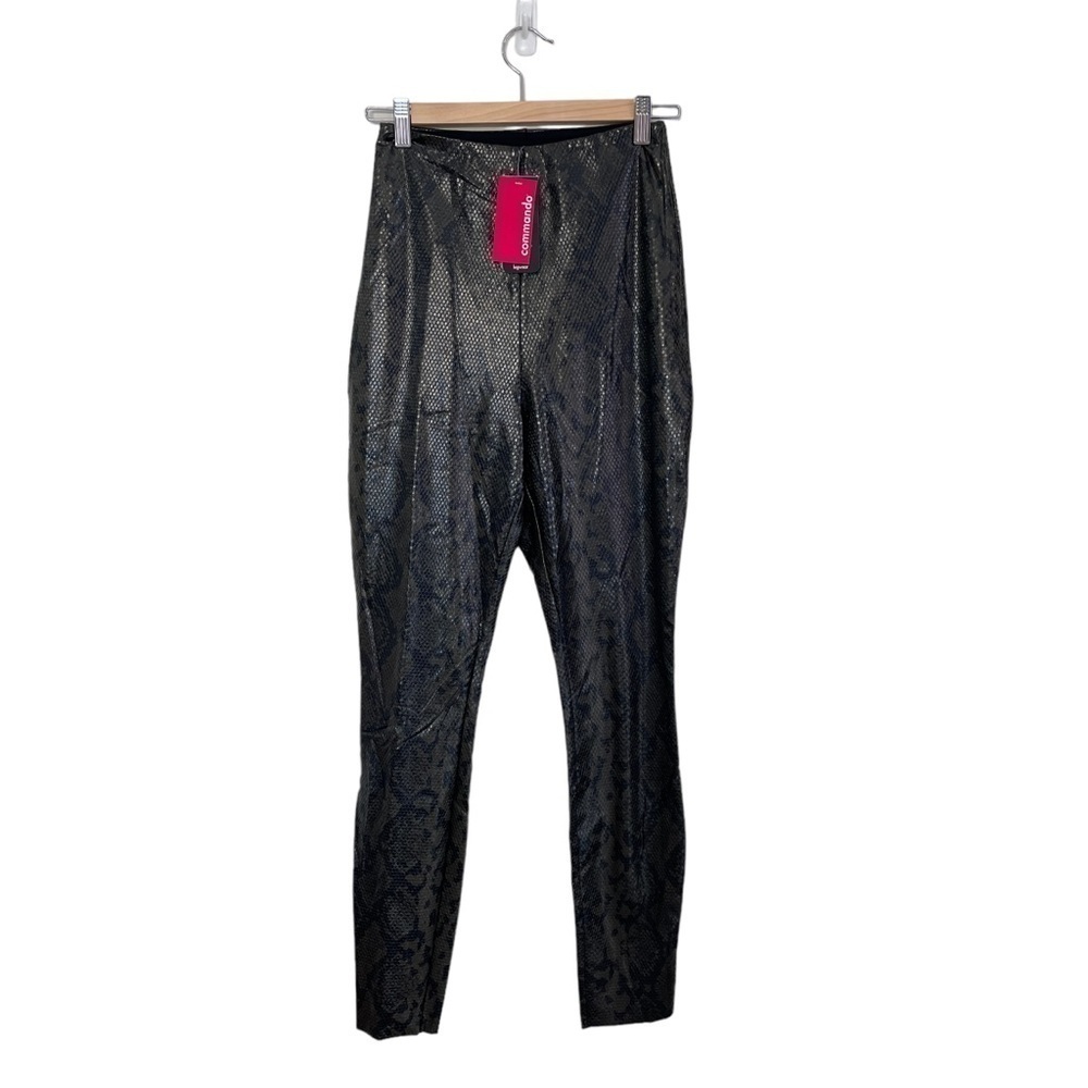 NEW Commando Leggings Womens Faux Leather Animal Moss Snake Plus Sz 1X